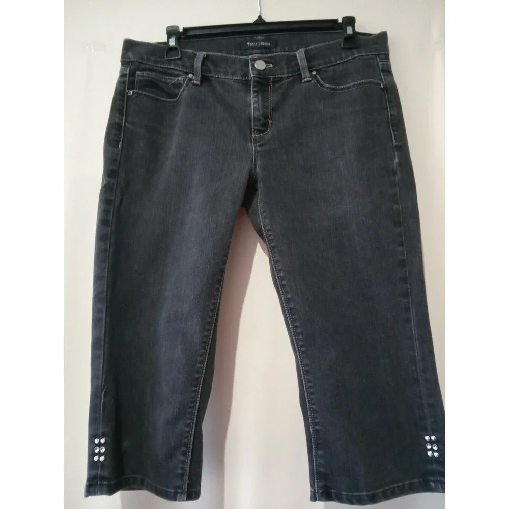 WHITE HOUSE BLACK MARKET Noir Women's Capri Size 6 ( 961)